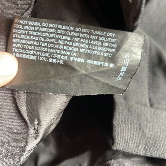 Theory Testra 2B Sevona Stretch Wool Classic Crop Pants Black 10 - Picture 7 of 8